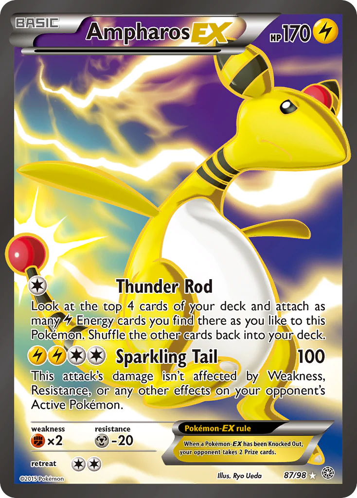 Ampharos-EX - 87/98 - Rare Ultra [xy7-87] [Ultra]
