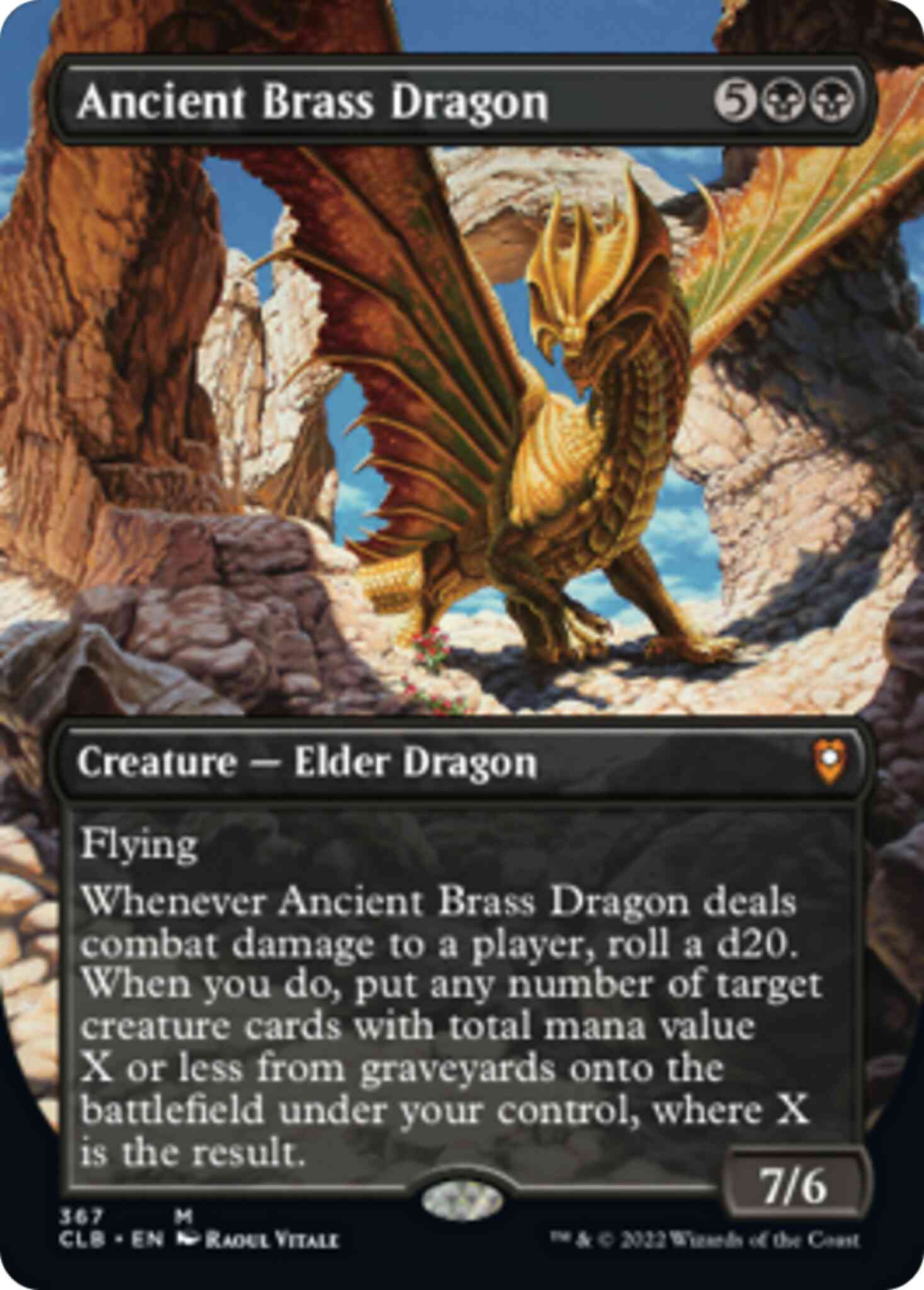 Ancient Brass Dragon [367] [Borderless] [Commander Legends: Battle for Baldur's Gate] [Non-Foil]