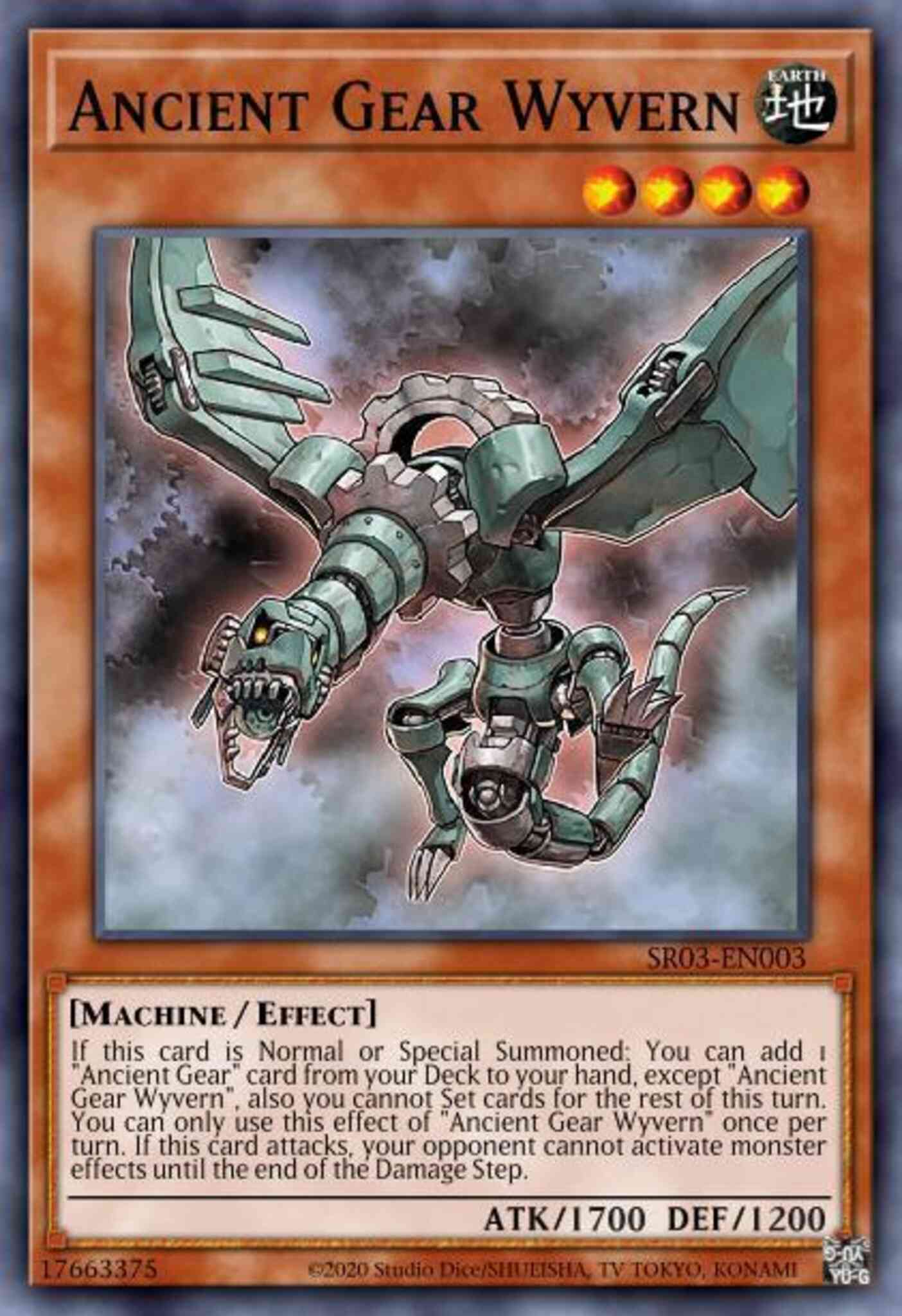 Ancient Gear Wyvern - SR03-EN003 - Super Rare - 1st Edition