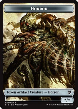 Angel of Sanctions Token (06) // Horror Token (23) [Commander 2019 Tokens] [Non-Foil] - Image 2