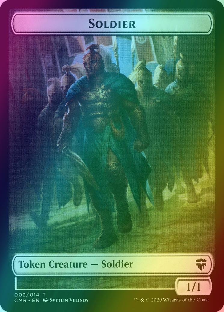 Angel Token (01) // Soldier Token (02) [Commander Legends Tokens] [Foil] - Image 2