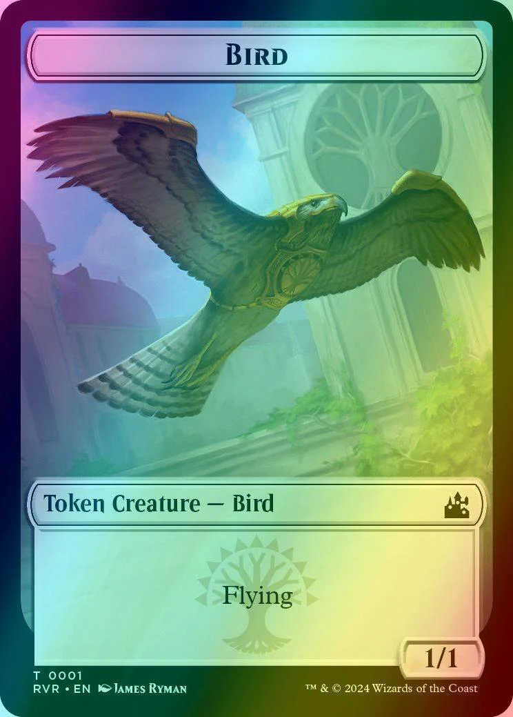 Angel Token (02) // Bird Token (01) [Ravnica Remastered: Tokens] [Foil] - Image 2