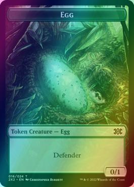 Angel Token (03) // Egg Token (16) [Double Masters 2022: Tokens] [Foil] - Image 2