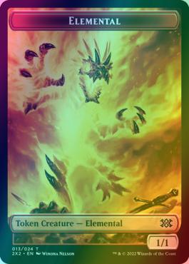Angel Token (03) // Elemental Token (13) [Double Masters 2022: Tokens] [Foil] - Image 2