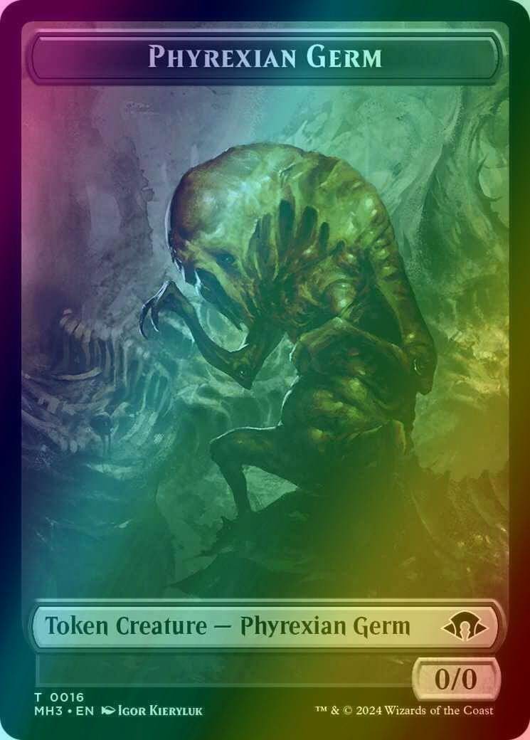 Angel Token (03) // Phyrexian Germ Token (16) [Modern Horizons 3: Tokens] [Foil] - Image 2