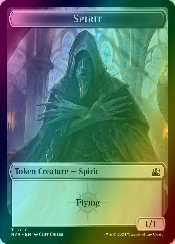 Angel Token (03) // Spirit Token (18) [Ravnica Remastered: Tokens] [Foil] - Image 2