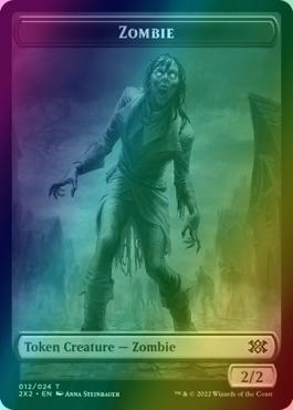 Angel Token (03) // Zombie Token (12) [Double Masters 2022: Tokens] [Foil] - Image 2