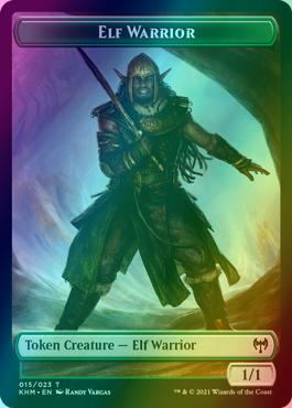 Angel Warrior Token (02) // Elf Warrior Token (15) [Kaldheim Tokens] [Foil] - Image 2