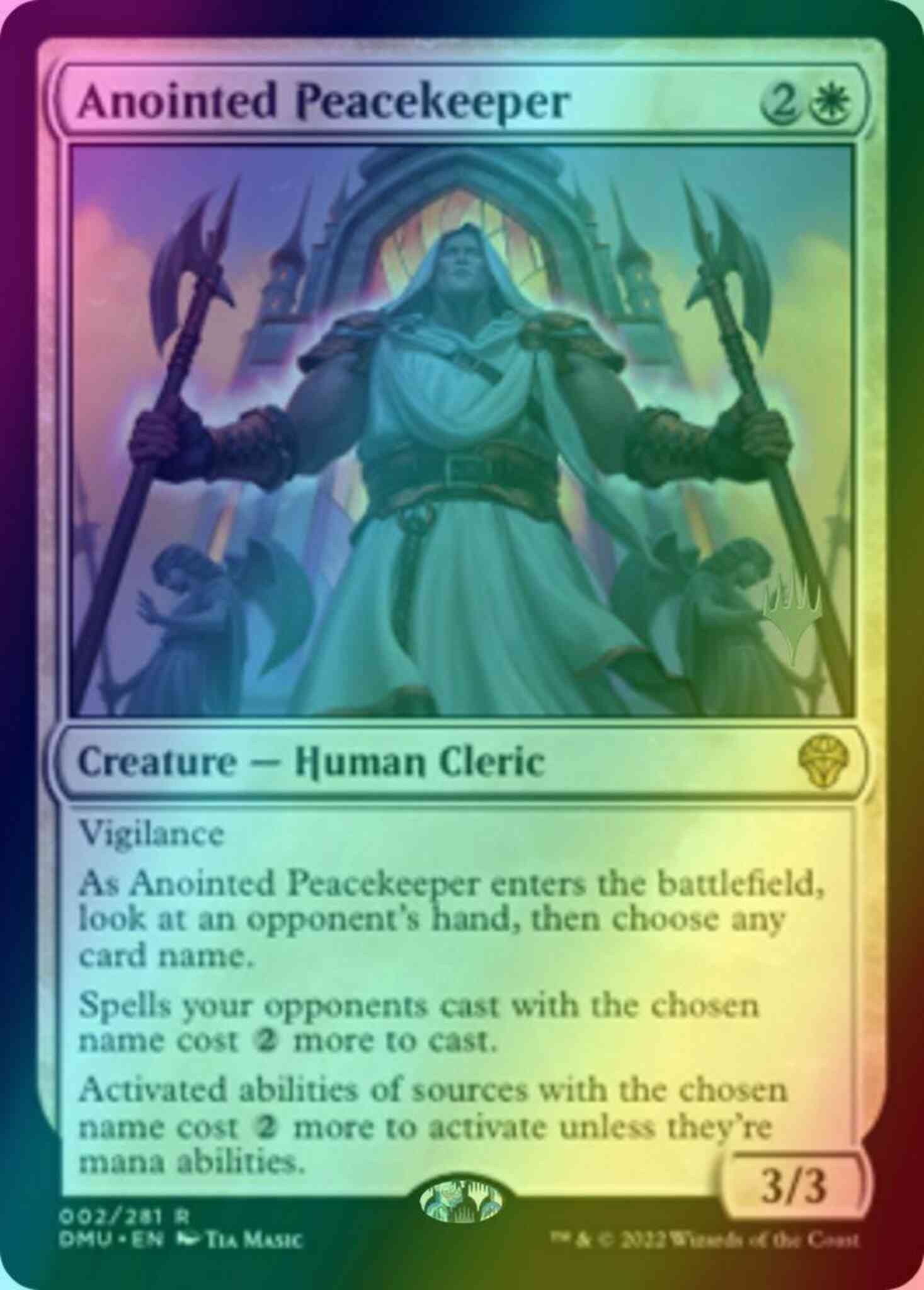 Anointed Peacekeeper [2p] [Promo Pack] [Dominaria United: Promos] [Foil]