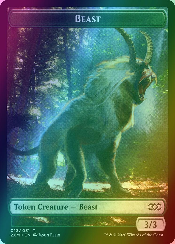 Ape Token (12) // Beast Token (13) [Double Masters Tokens] [Foil] - Image 2