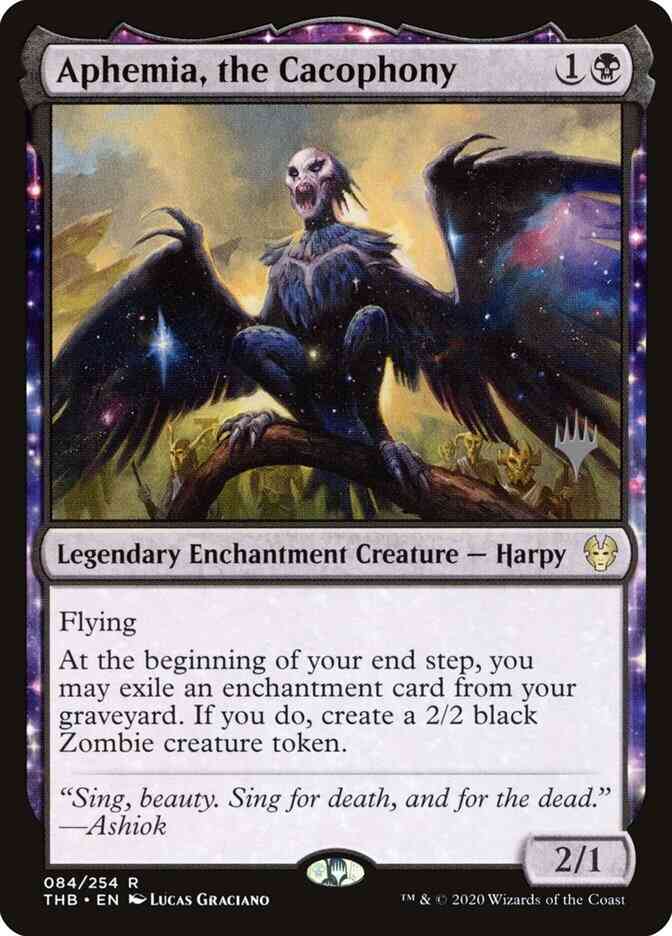 Aphemia, the Cacophony [84p] [Promo Pack] [Theros Beyond Death Promos] [Non-Foil]