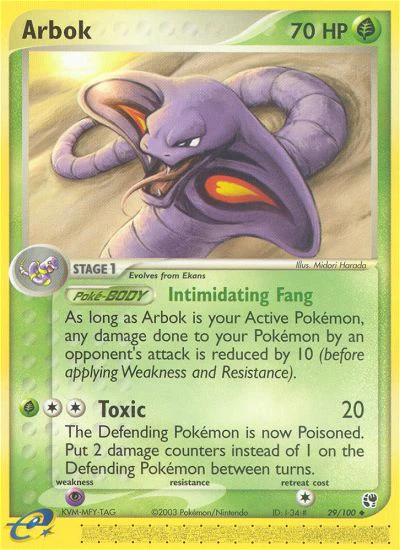 Arbok - 29/100 - Uncommon [ex2-29] [Reverse Holo]