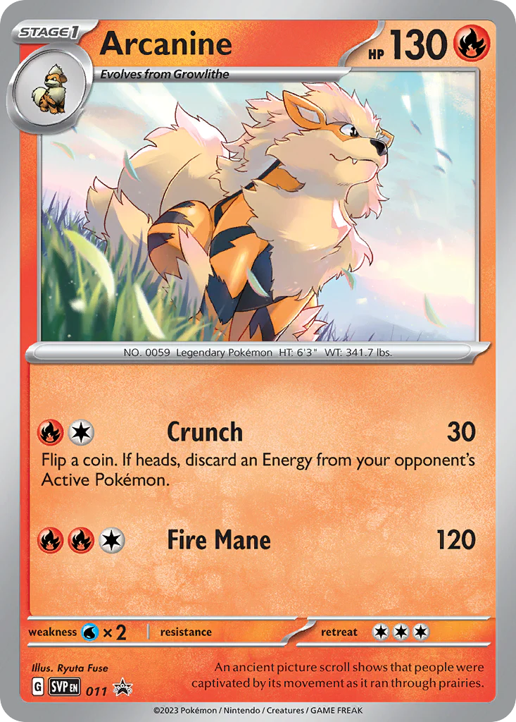 Arcanine - 011 - Promo [svp-011] [Holo]