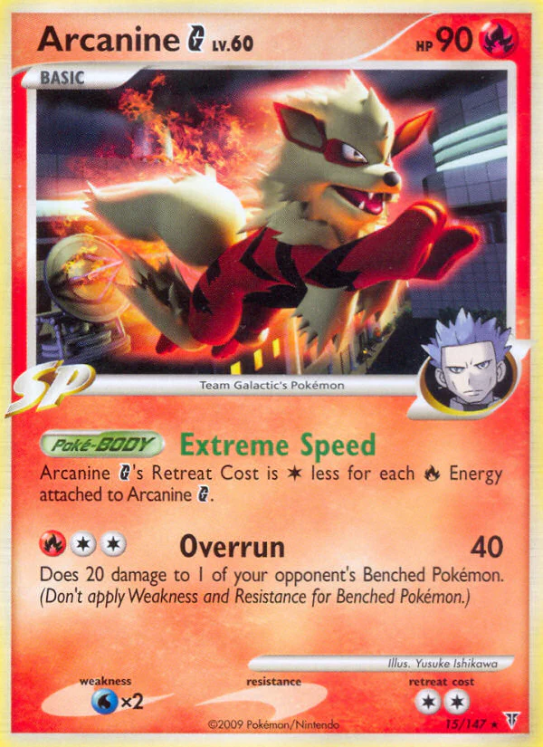 Arcanine G - Cosmos Holo - 15/147 - Rare [pl3-15] [Holo]