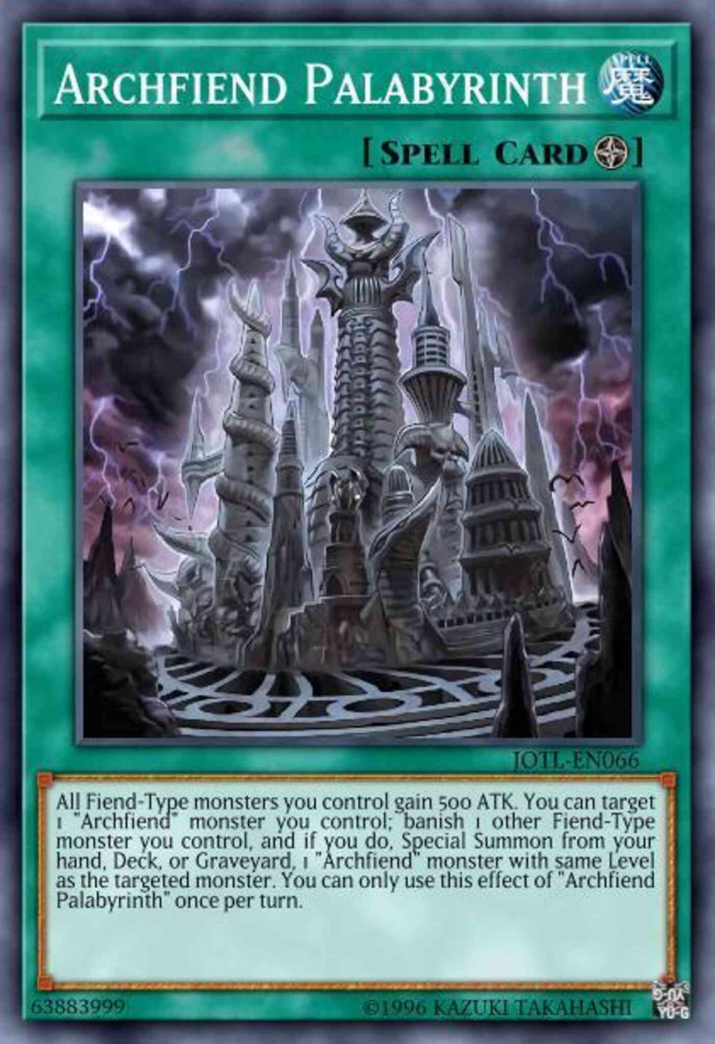 Archfiend Palabyrinth - JOTL-EN066 - Rare - 1st Edition