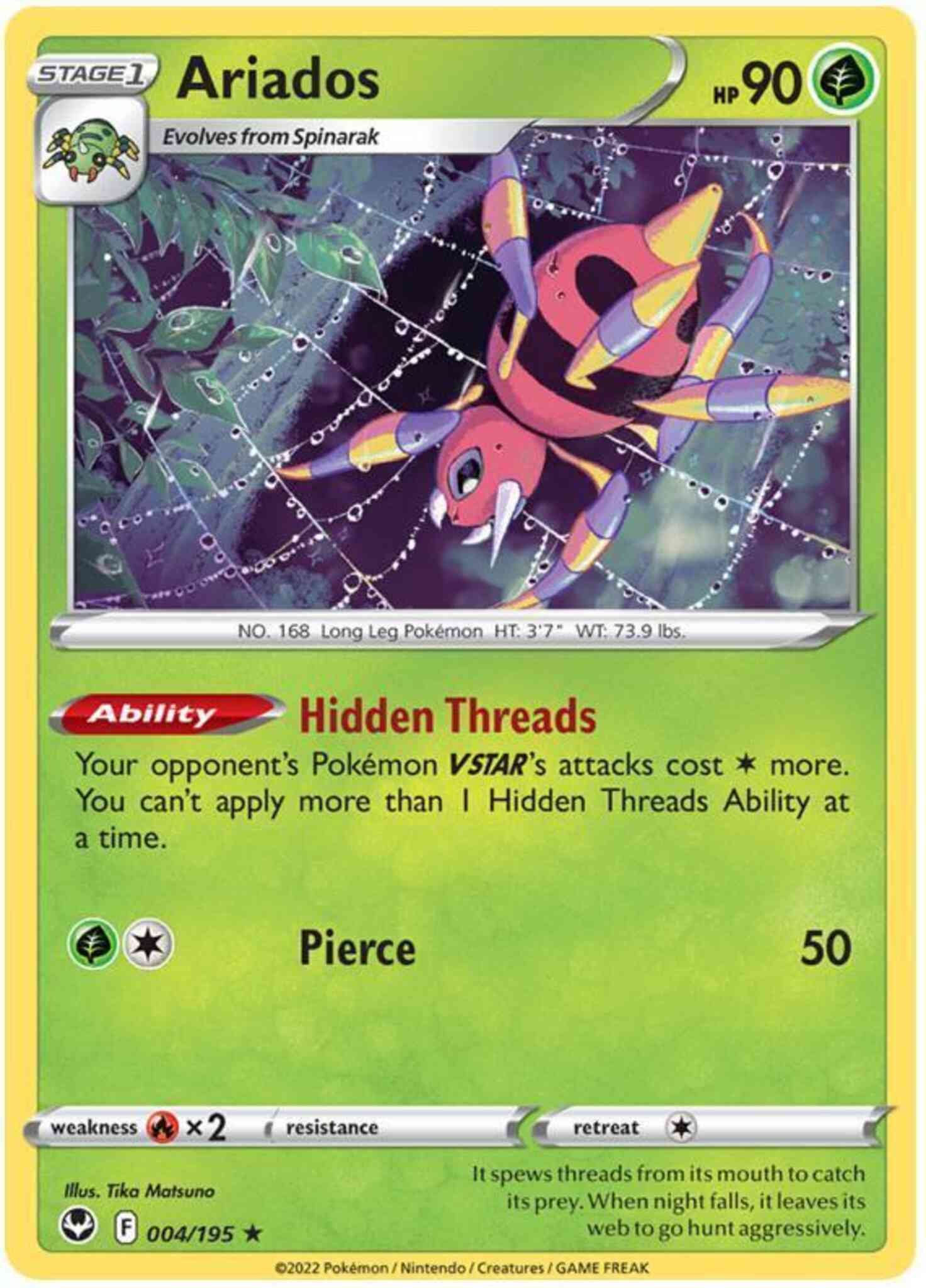 Ariados - 004/195 - Rare Holo [swsh12-004] [Holo]