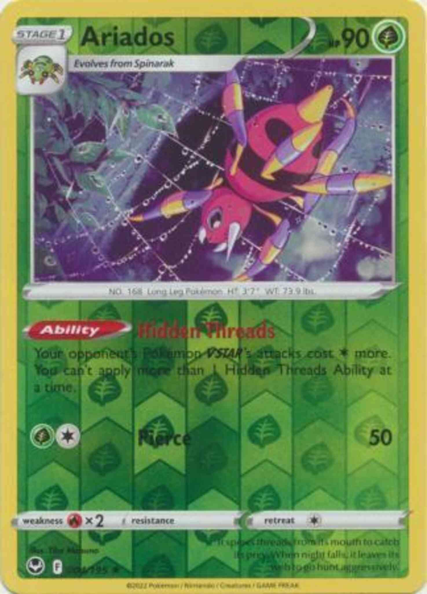 Ariados - 004/195 - Rare Holo [swsh12-004] [Reverse Holo]