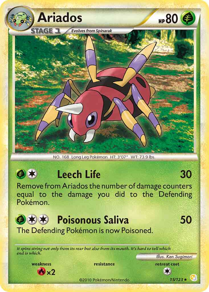Ariados - 15/123 - Rare [hgss1-15] [Non-Holo]