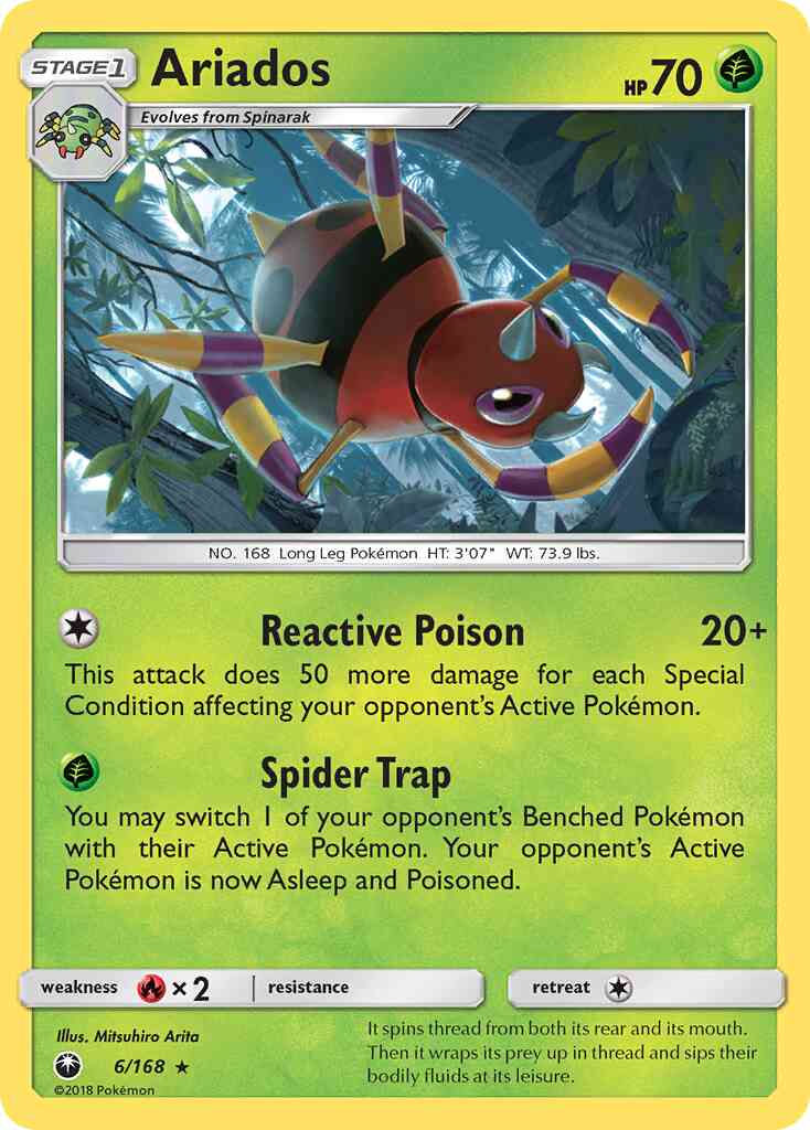 Ariados - 6/168 - Rare Holo [sm7-6] [Holo]