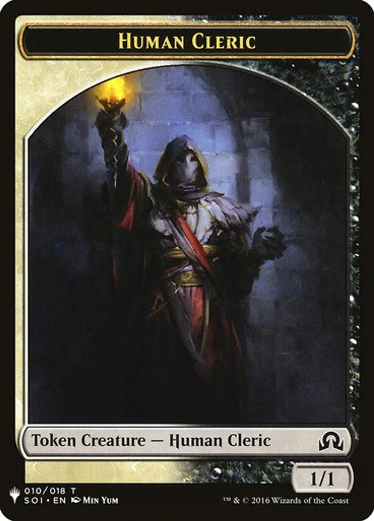 Arlinn, Embraced by the Moon Emblem (18) // Human Cleric Token (10) [TSOI-18] [SOI/SOI Set Symbol] [The List] [Non-Foil] - Image 2