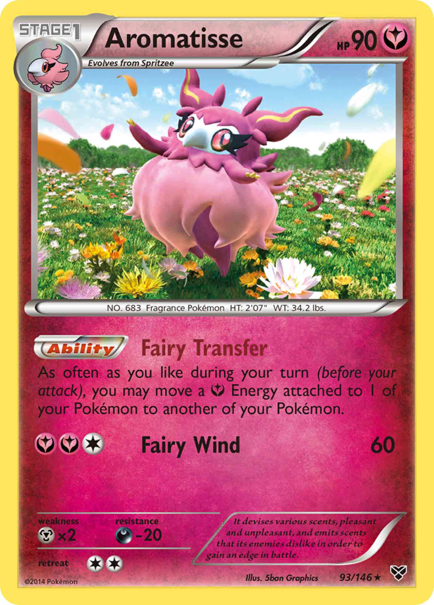 Aromatisse - 93/146 - Rare Holo [xy1-93] [Reverse Holo]