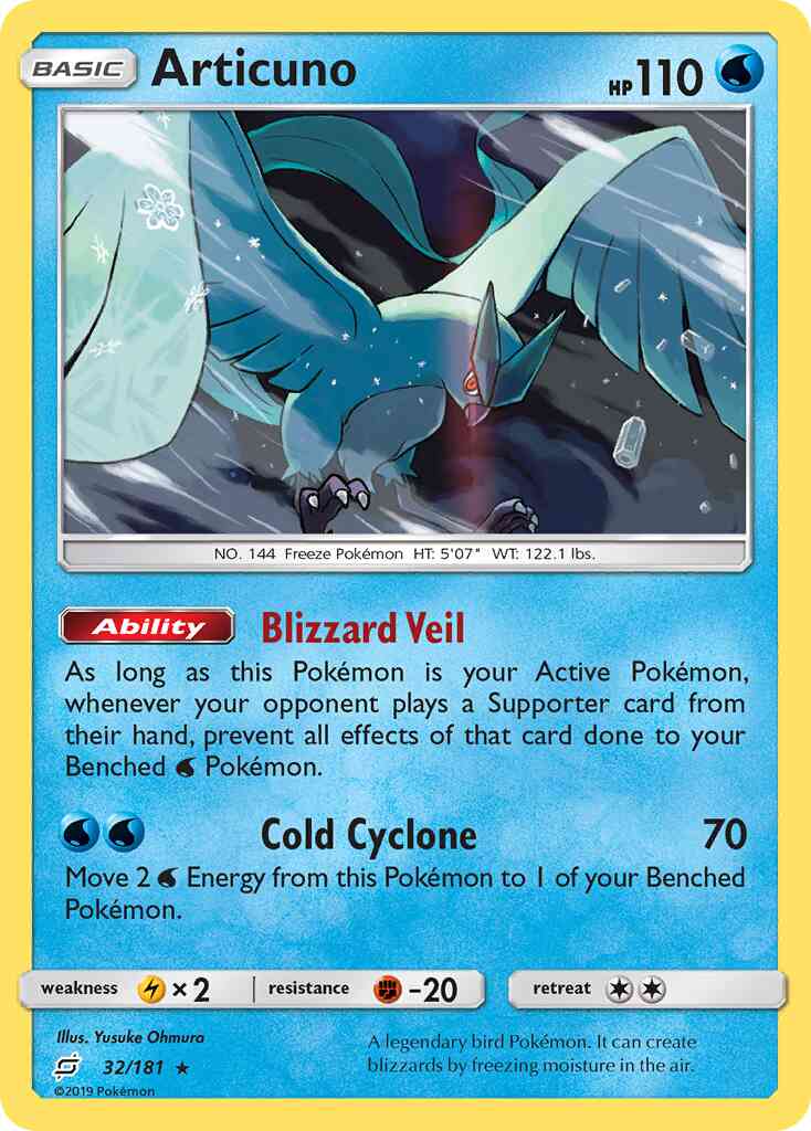 Articuno - 32/181 - Rare Holo [sm9-32] [Holo]