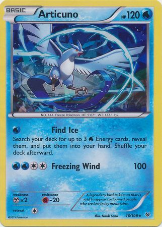 Articuno - Cracked Ice Holo - 16/108 - Rare [xy6-16] [Holo]
