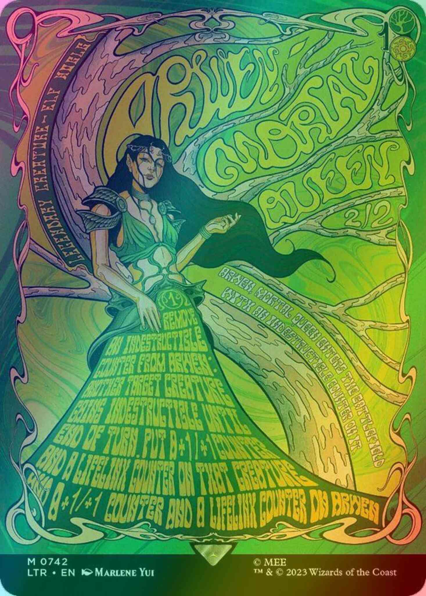 Arwen, Mortal Queen [742] [Borderless] [Poster] [The Lord of the Rings: Tales of Middle-earth] [Foil]