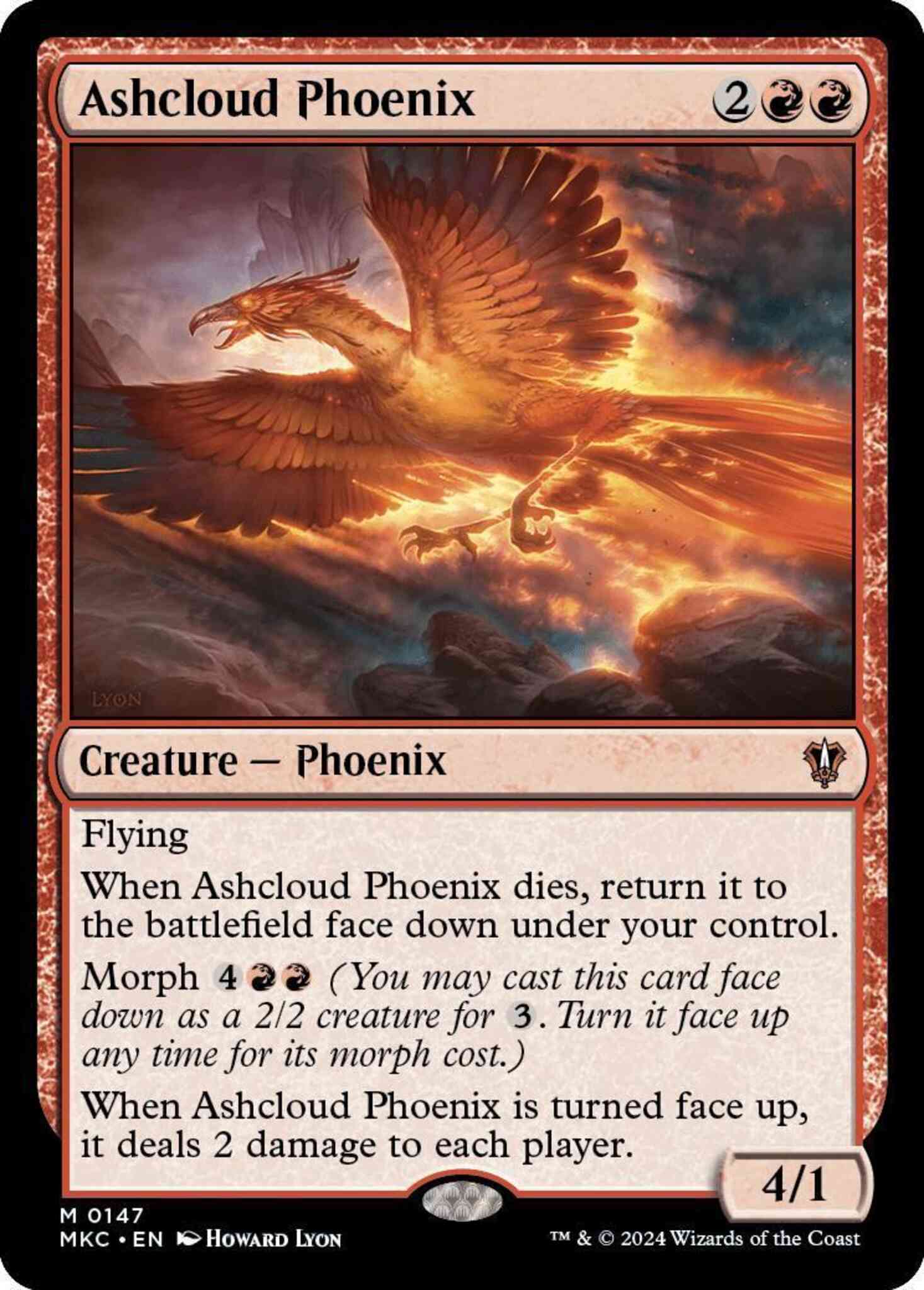 Ashcloud Phoenix [147] [Murders at Karlov Manor: Commander] [Non-Foil]