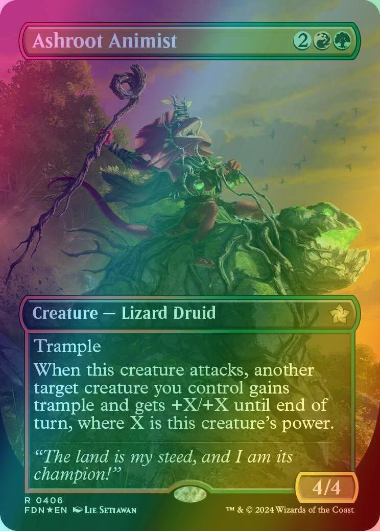 Ashroot Animist [406] [Borderless] [Foundations] [Mana Foil]