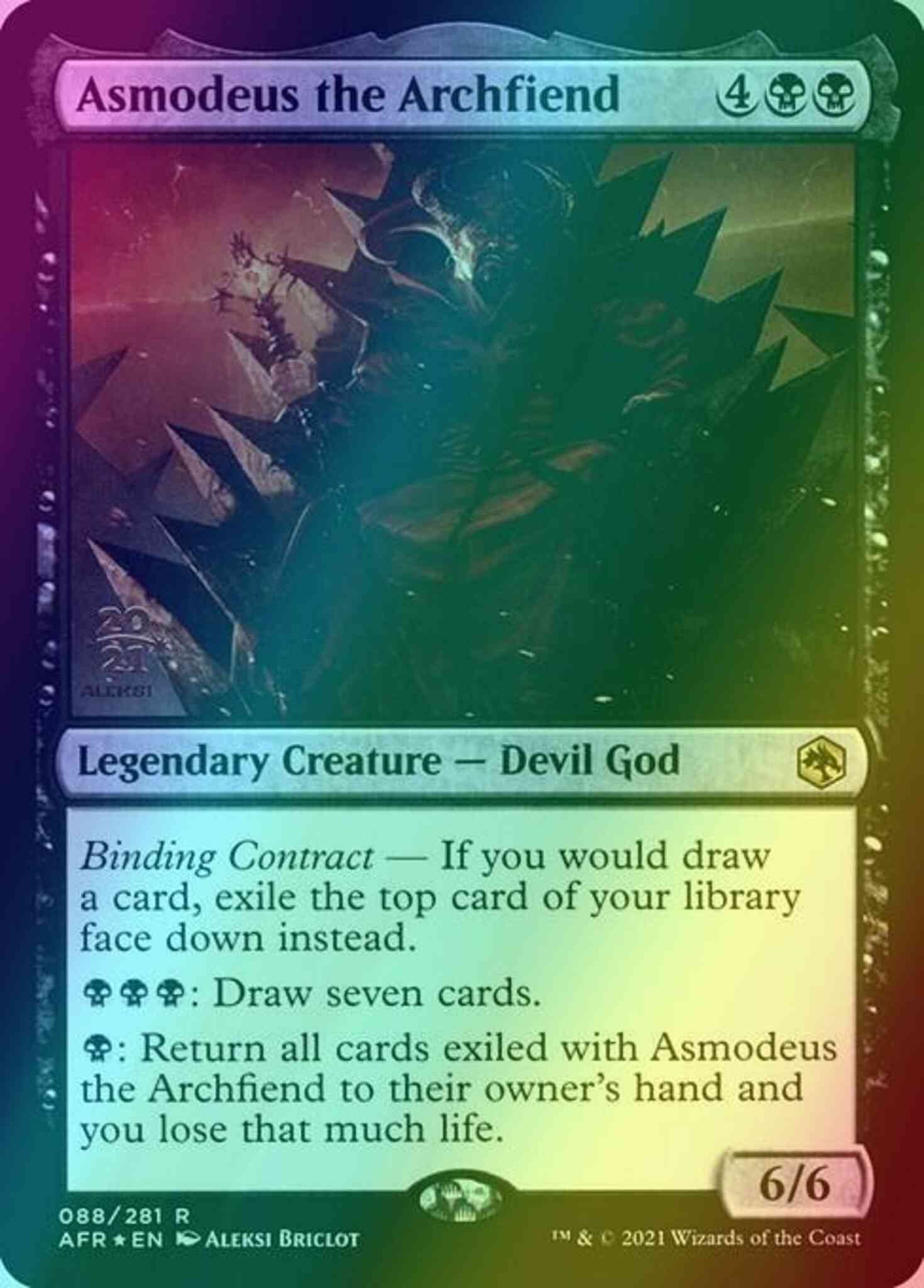 Asmodeus the Archfiend [Prerelease] [88s] [Adventures in the Forgotten Realms Promos] [Foil]