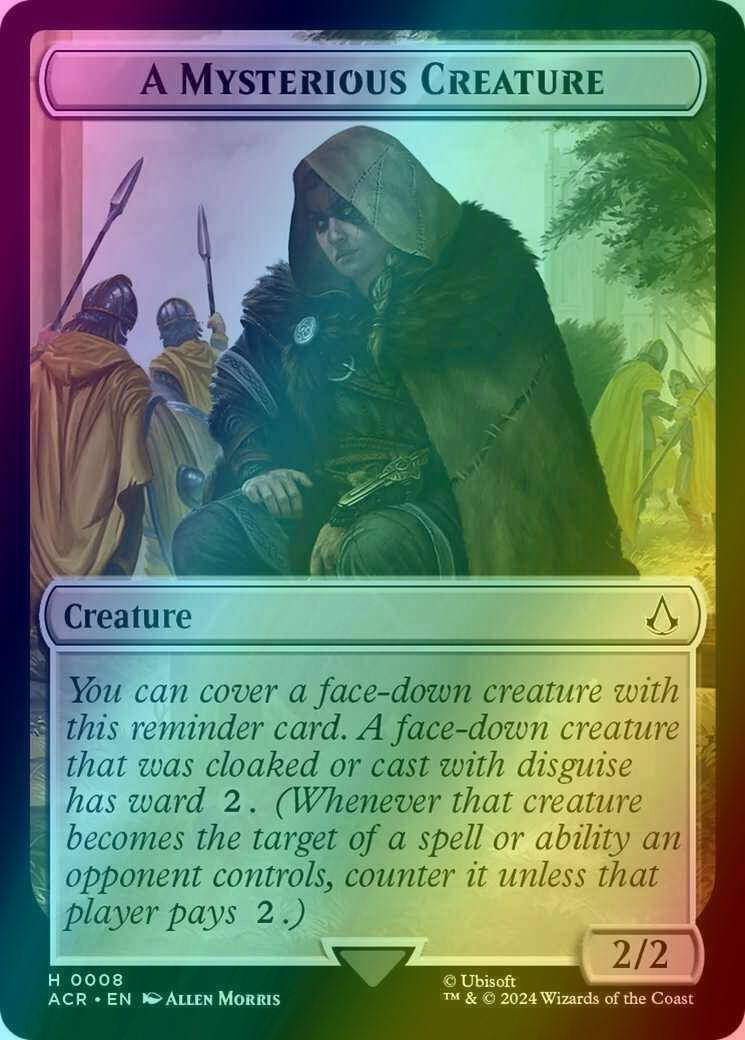 Assassin Token (04) // A Mysterious Creature Token (08) [Assassin's Creed: Tokens] [Foil] - Image 2