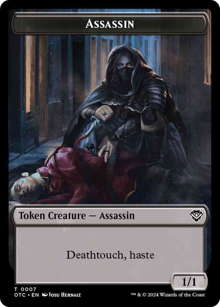 Assassin Token (07) // Food Token (25) [Outlaws of Thunder Junction: Commander: Tokens] [Non-Foil]