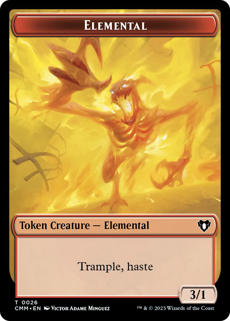 Assassin Token (14) // Elemental Token (26) [Commander Masters: Tokens] [Non-Foil] - Image 2