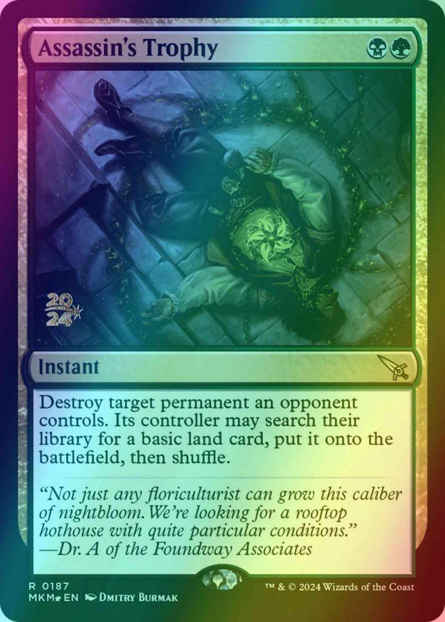 Assassin's Trophy [187s] [Prerelease] [Murders at Karlov Manor: Promos] [Foil]