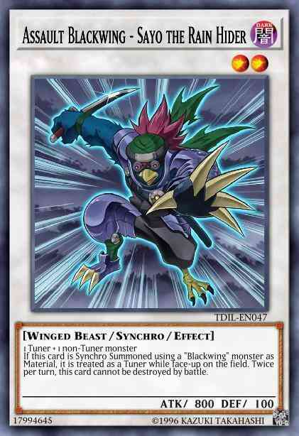 Assault Blackwing - Sayo the Rain Hider - TDIL-EN047 - Rare - Unlimited