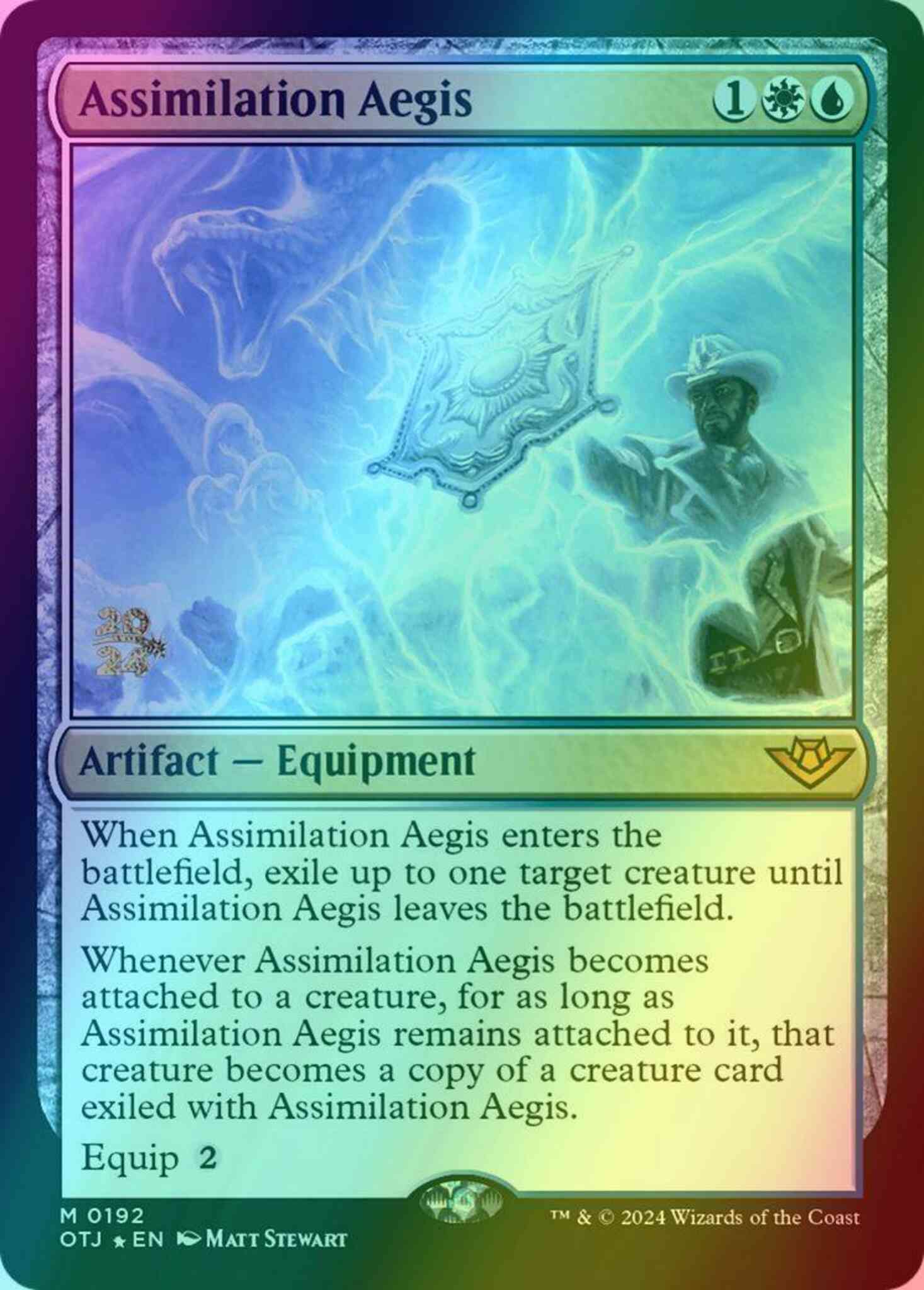 Assimilation Aegis [192s] [Prerelease] [Outlaws of Thunder Junction: Promos] [Foil]