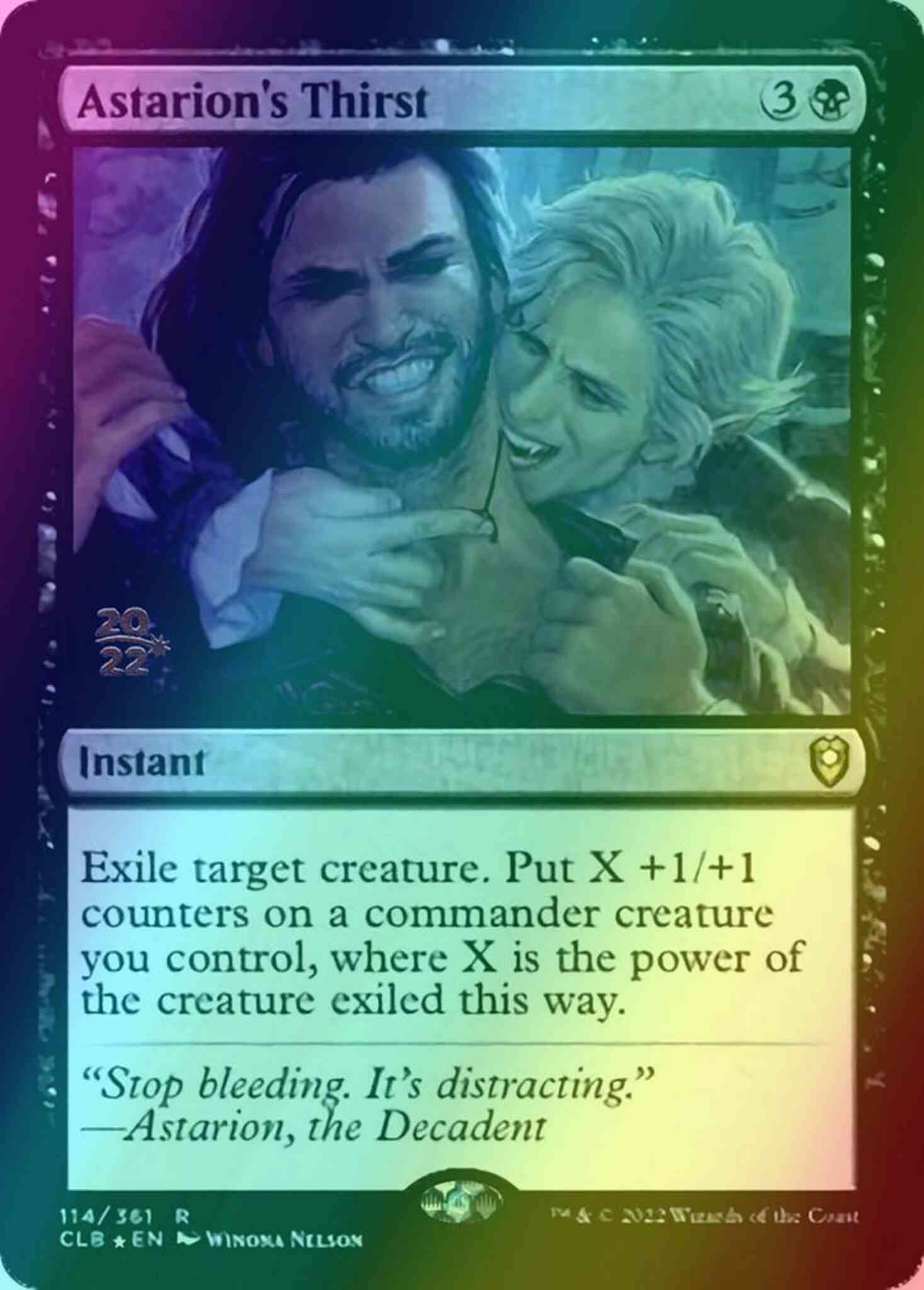 Astarion's Thirst [114s] [Prerelease] [Commander Legends: Battle for Baldur's Gate: Promos] [Foil]