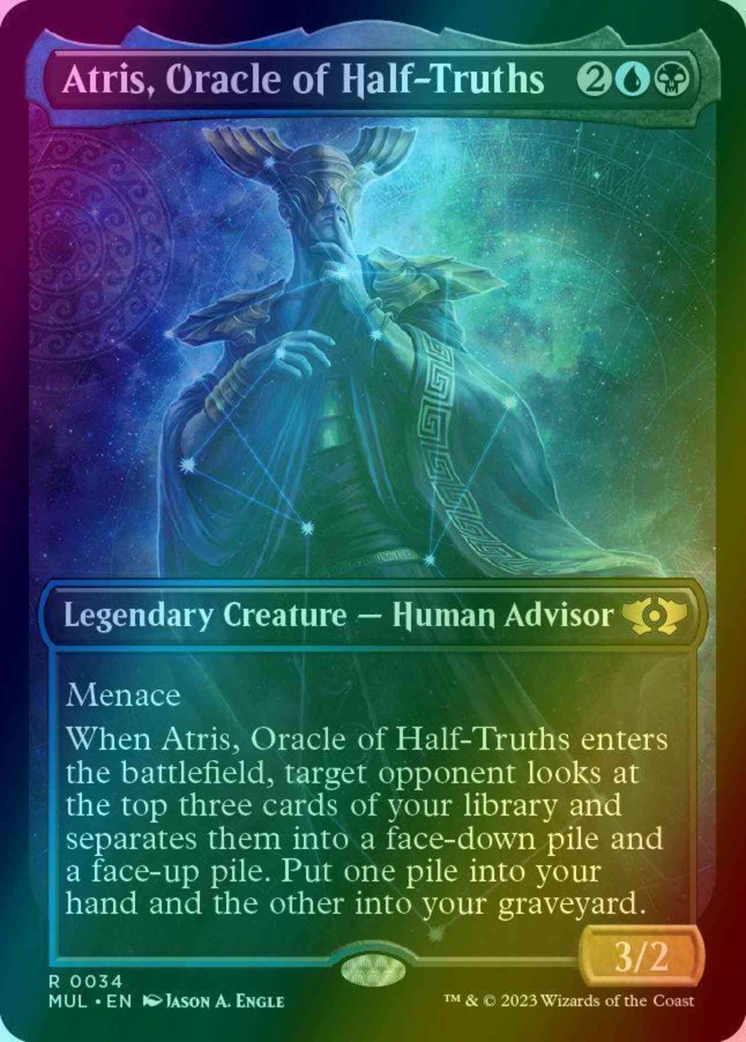 Atris, Oracle of Half-Truths [34] [Planar Showcase] [Multiverse Legends] [Foil]