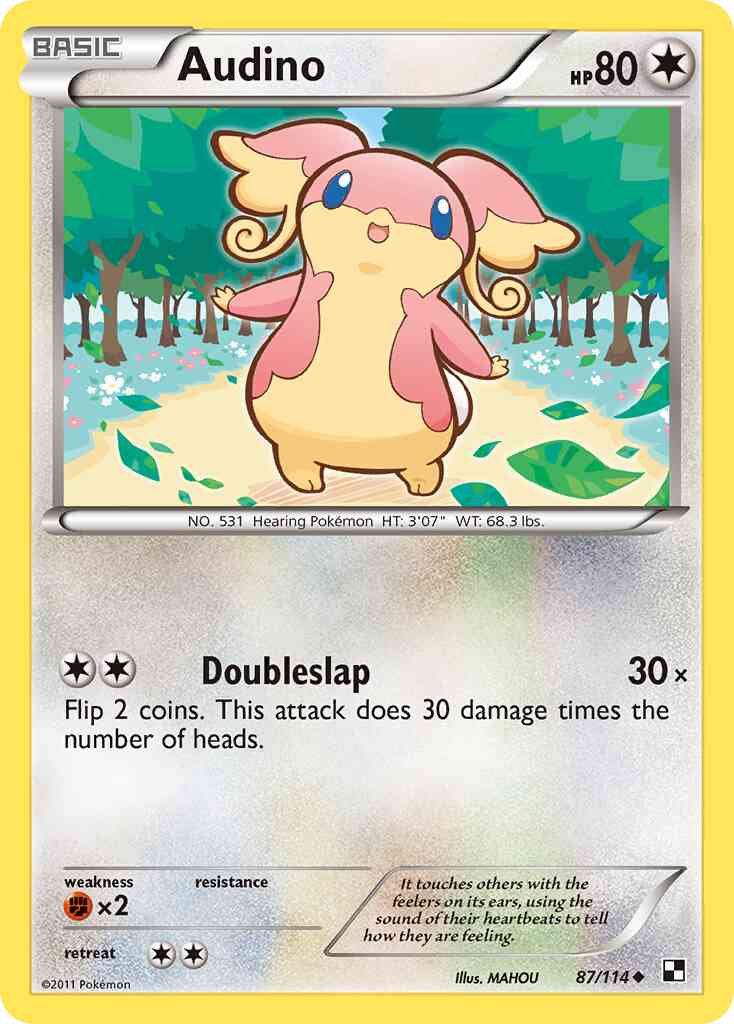 Audino - 87/114 - Uncommon [bw1-87] [Non-Holo]