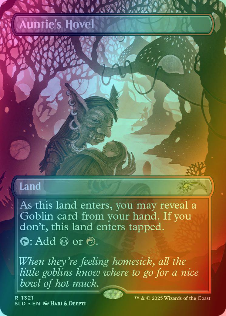 Auntie's Hovel [1321] [Borderless] [Lorwyn Lightboxes] [Secret Lair Drop] [Foil]