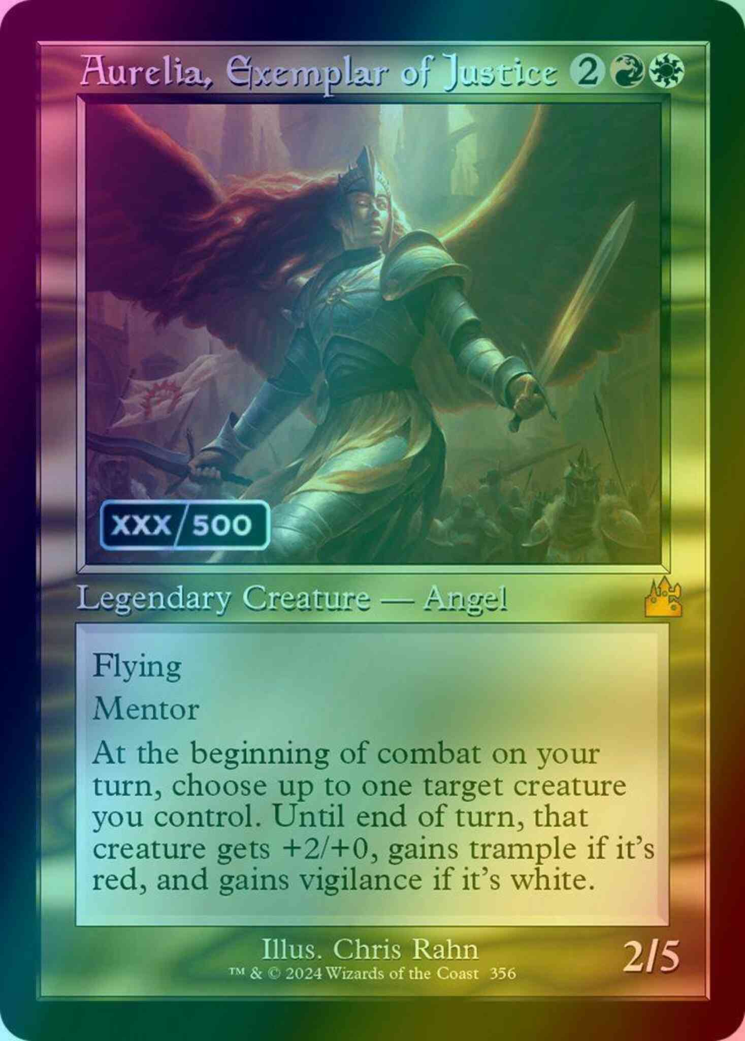 Aurelia, Exemplar of Justice - Serial Numbered [356z] [Retro Frame] [Ravnica Remastered] [Foil]