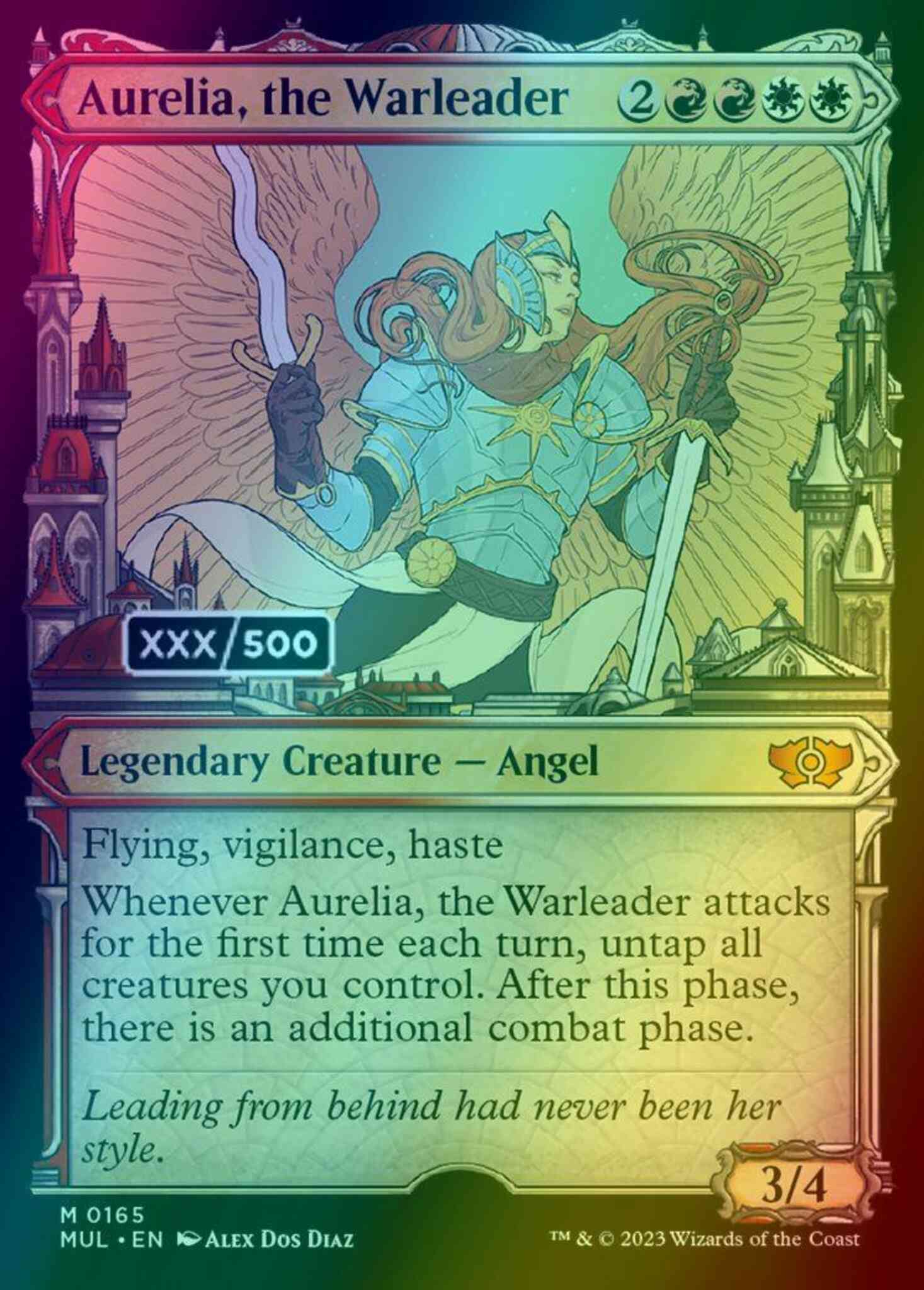 Aurelia, the Warleader - Serial Numbered [165z] [Planar Showcase] [Multiverse Legends] [Foil]