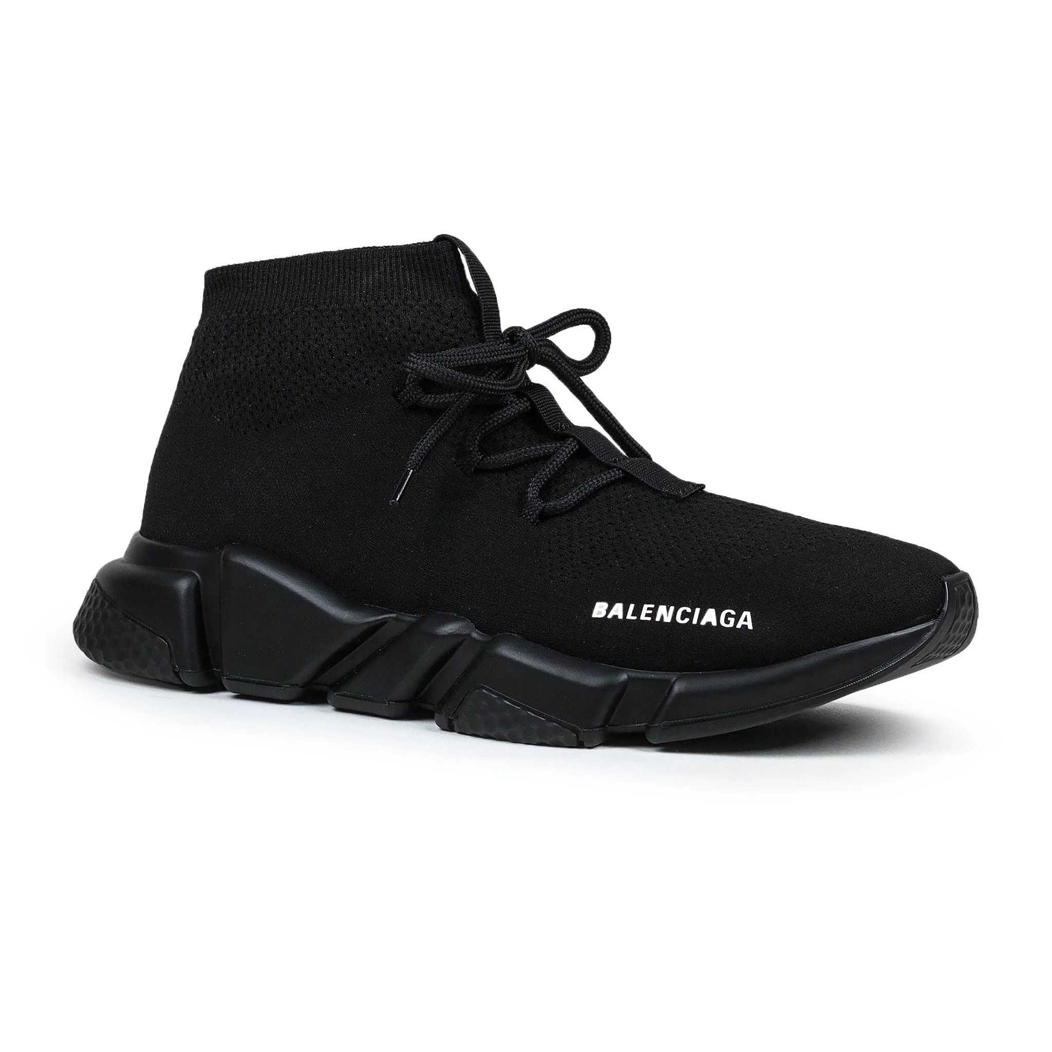 Balenciaga Speed Knit Lace Sock Triple Black - Image 2