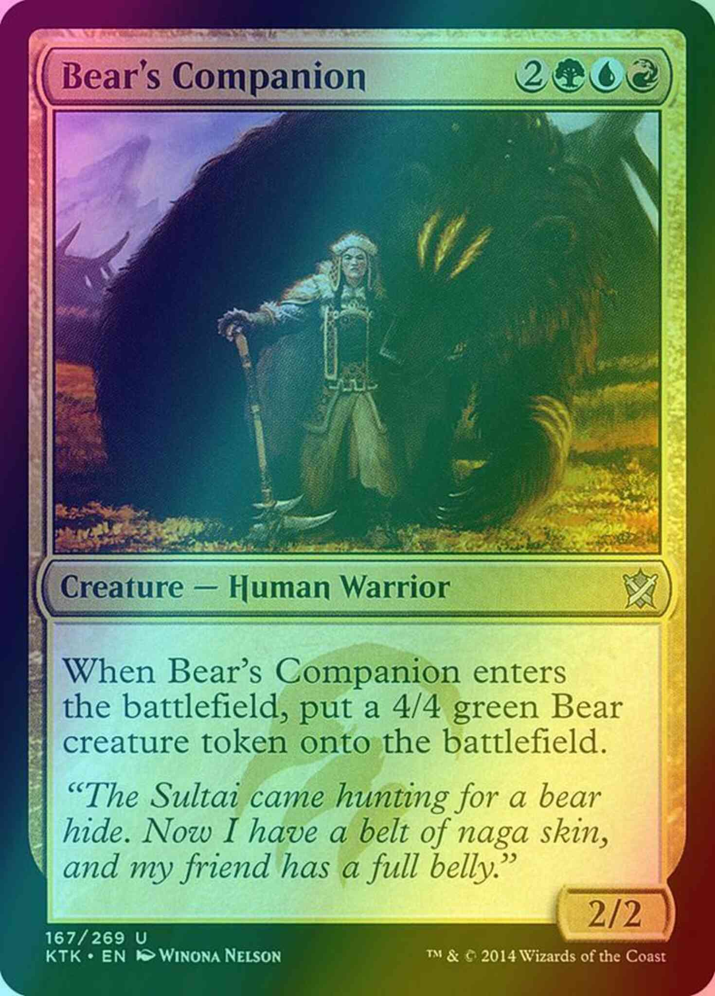 Bear's Companion [167] [Khans Of Tarkir] [Foil]