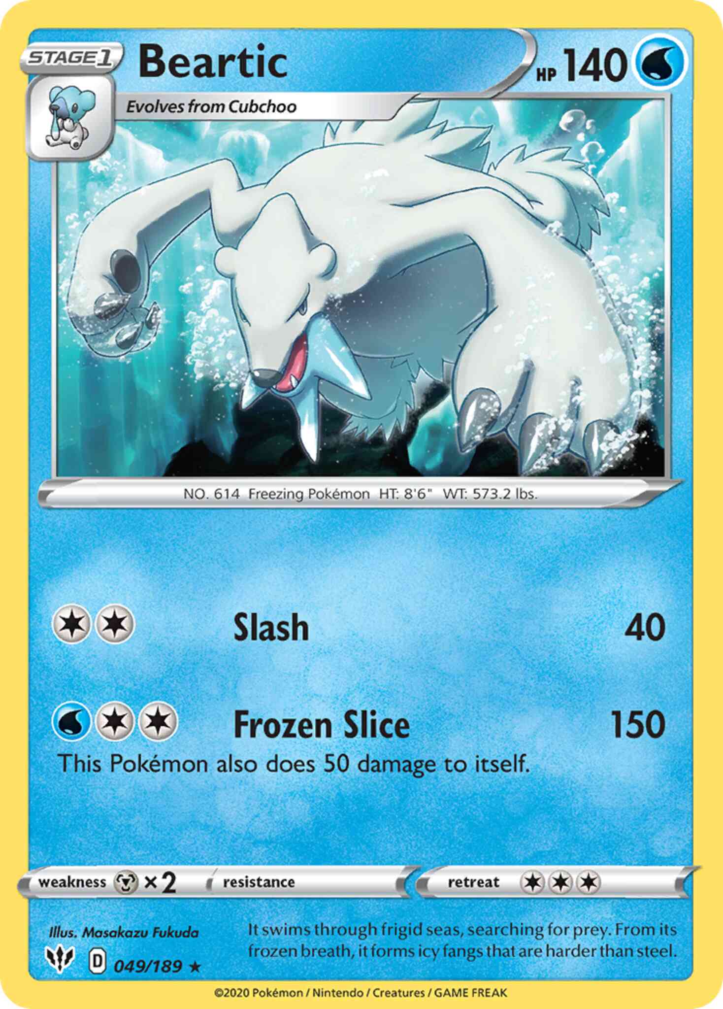 Beartic - 049/189 - Rare [swsh3-049] [Non-Holo]