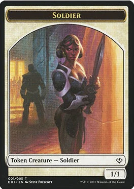 Beast Token (05) // Soldier Token (01) [Archenemy: Nicol Bolas Tokens] [Non-Foil] - Image 2