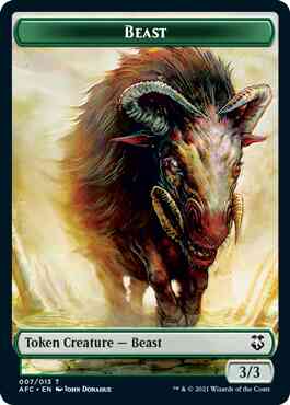 Beast Token (07) // Dragon Spirit Token (09) [Adventures In The Forgotten Realms Commander: Tokens] [Non-Foil]