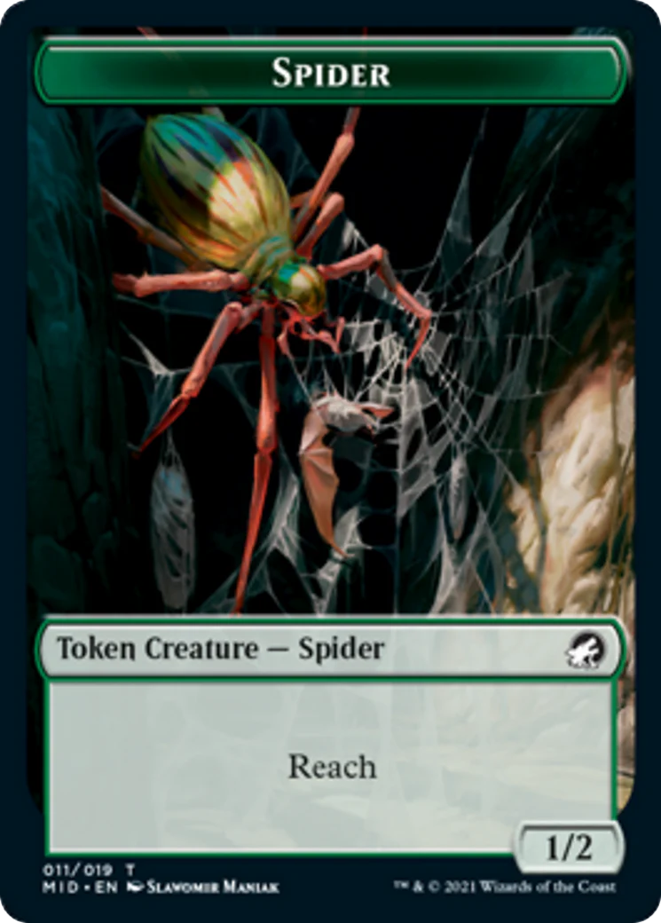 Beast Token (07) // Spider Token (11) [Innistrad: Midnight Hunt: Commander: Tokens] [Non-Foil] - Image 2