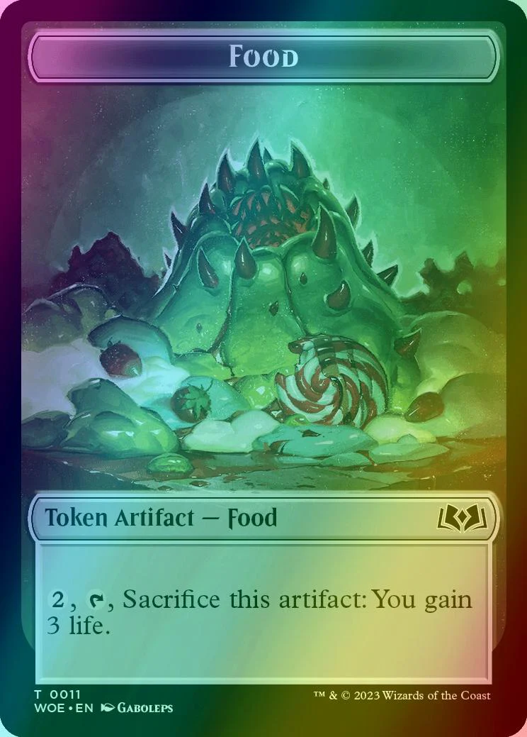 Beast Token (08) // Food Token (11) [Wilds of Eldraine: Tokens] [Foil] - Image 2